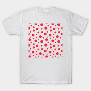 Red circles over beige T-Shirt